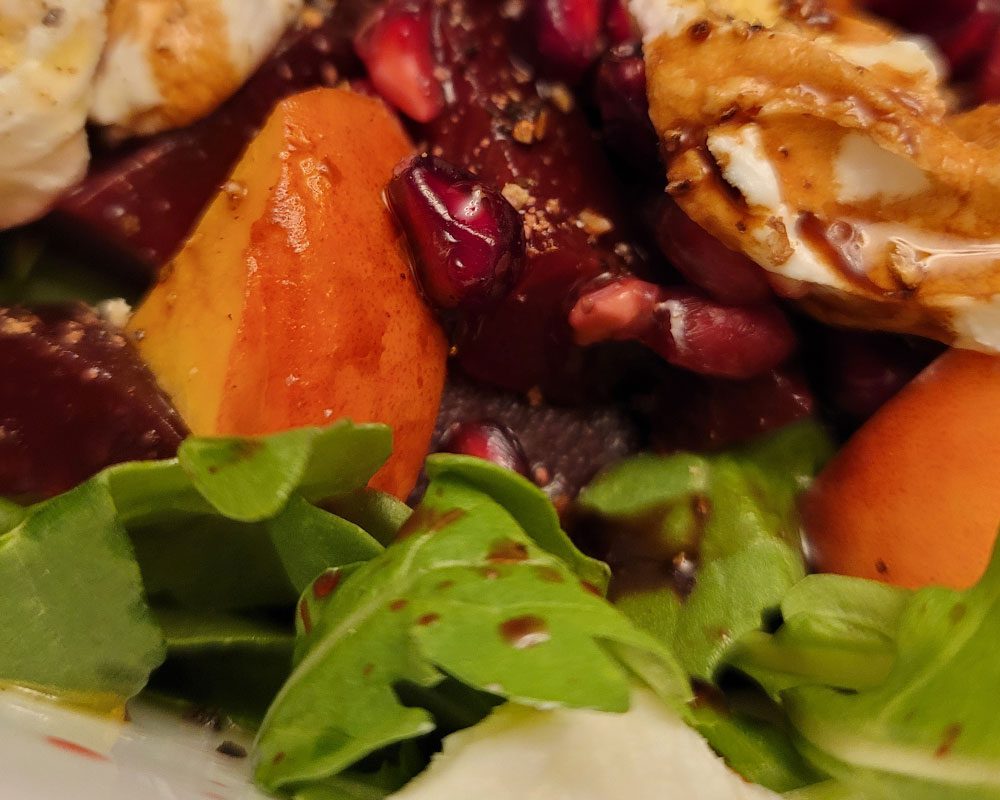 Beet Salad with Pomegranate and Goat Cheese