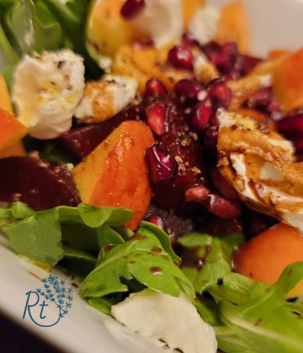 Beet Salad with Pomegranate and Goat Cheese