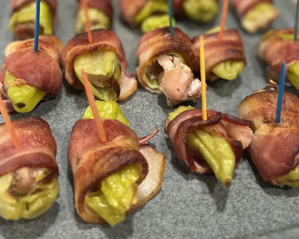 Bacon Wrapped Pepperoncini Peppers